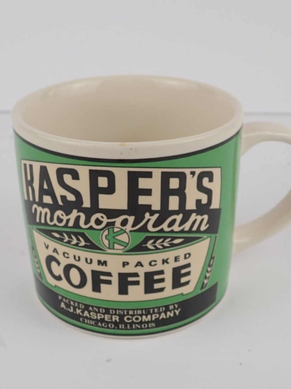 Kasper’s Monogram Coffee Mug 12oz Vintage 1992 Yester Year Brand By Westwood